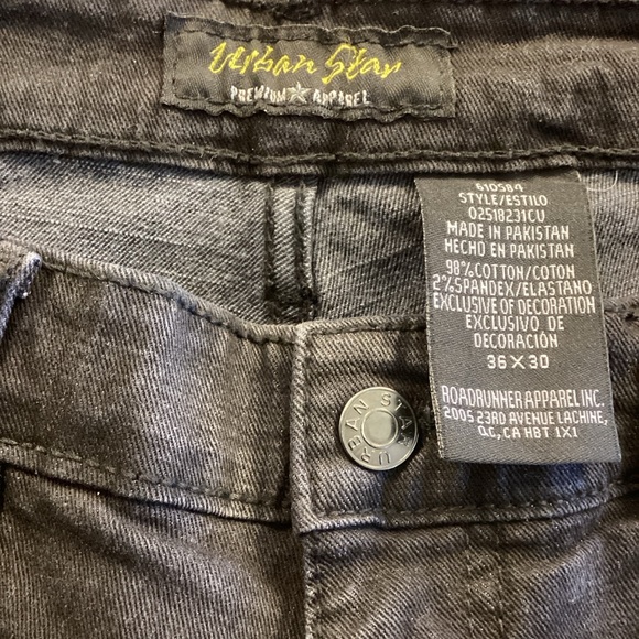 Urban Star NWT Classic Black Straight Men's Jeans 36x30 - Picture 4 of 8